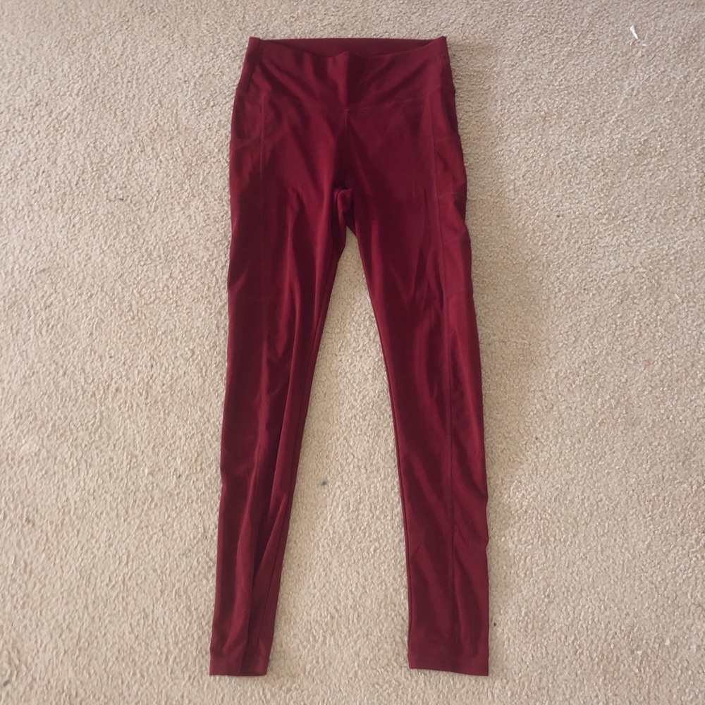 Red athletic leggings!!